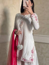 Graceful Style with Pink Shawl Ensemble