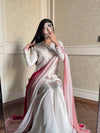 Graceful Style with Pink Shawl Ensemble