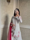 Graceful Style with Pink Shawl Ensemble