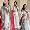Graceful Style with Pink Shawl Ensemble