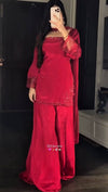 Chic Red Outfit for Eid Festivities