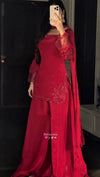 Chic Red Outfit for Eid Festivities