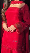 Chic Red Outfit for Eid Festivities