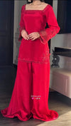 Chic Red Outfit for Eid Festivities