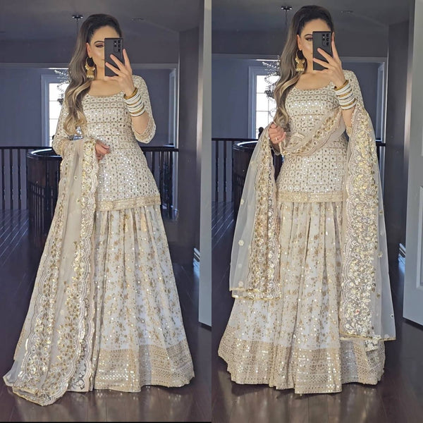 White Colour New Party Wear Look