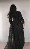 Glamorous Black Outfit with Silver Accents