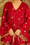 Radiant Elegance in Red and Gold