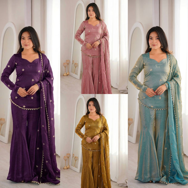 Chic and Graceful Three-Tone Ethnic Set