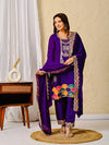 Elegance in Purple: A Cultural Embrace