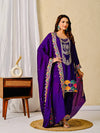 Elegance in Purple: A Cultural Embrace