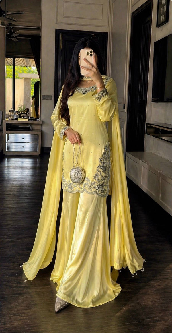 Radiant Elegance in Soft Yellow