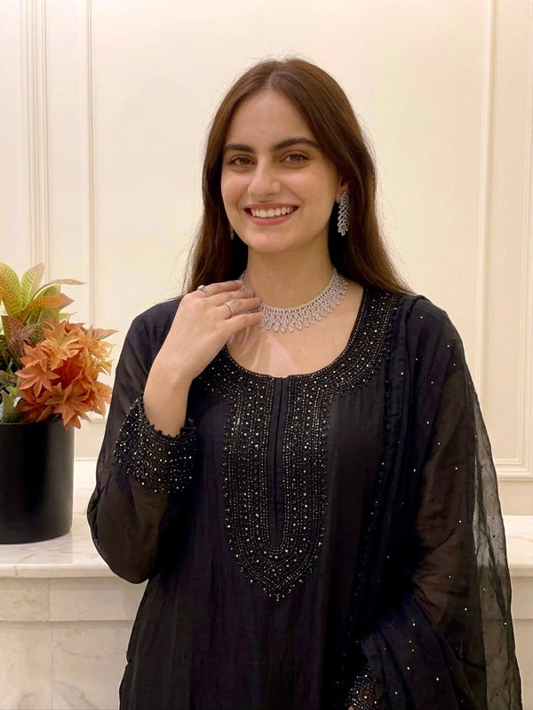 Timeless Charm in Classic Black Attire