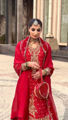 Radiant Elegance: The Red Wedding Ensemble