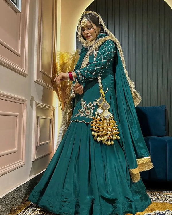 Regal Zari and Stone Embellished Hand work
