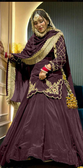 Regal Zari and Stone Embellished Hand work