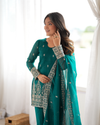 Elegant Suit with Gold Embroidery