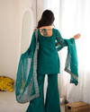 Elegant Suit with Gold Embroidery