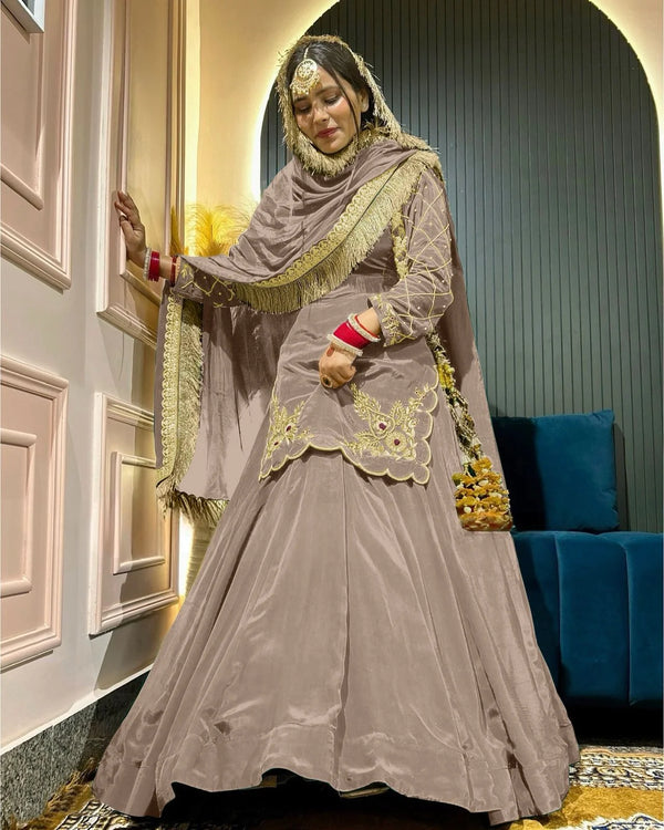 Regal Zari and Stone Embellished Hand work