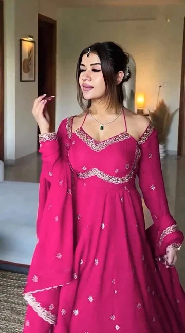 Graceful Presence in Stunning Attire