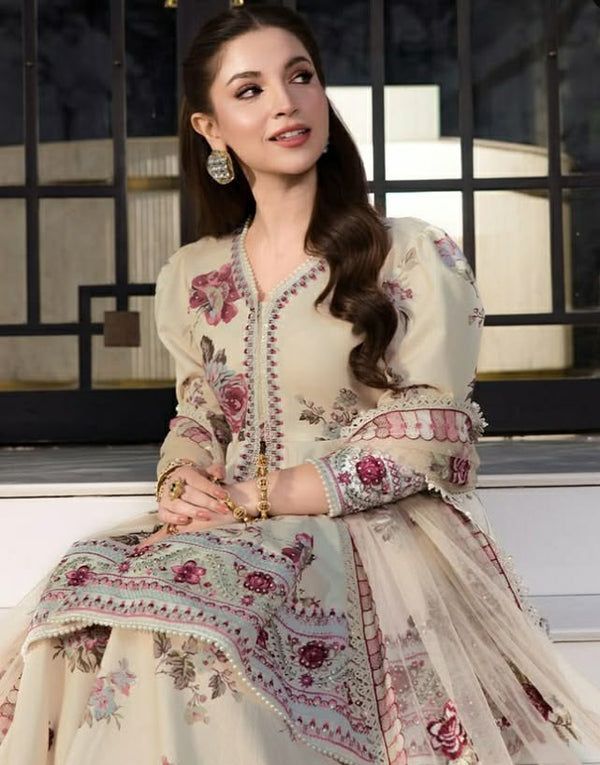 Graceful Ivory Sharara With Embroidery