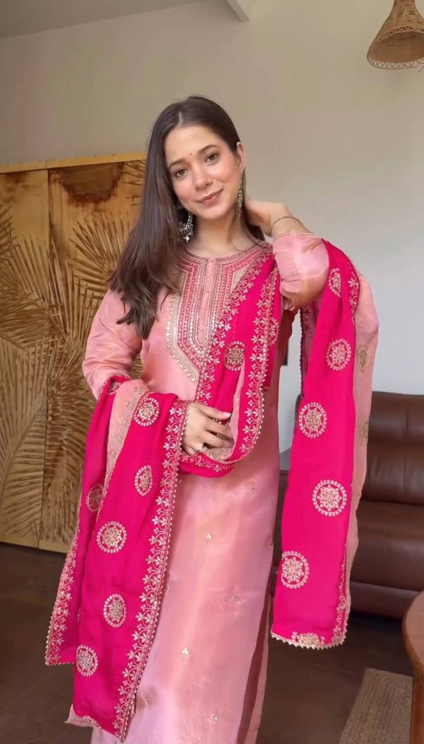 Exquisite Suit Ensemble with Stylish Dupatta