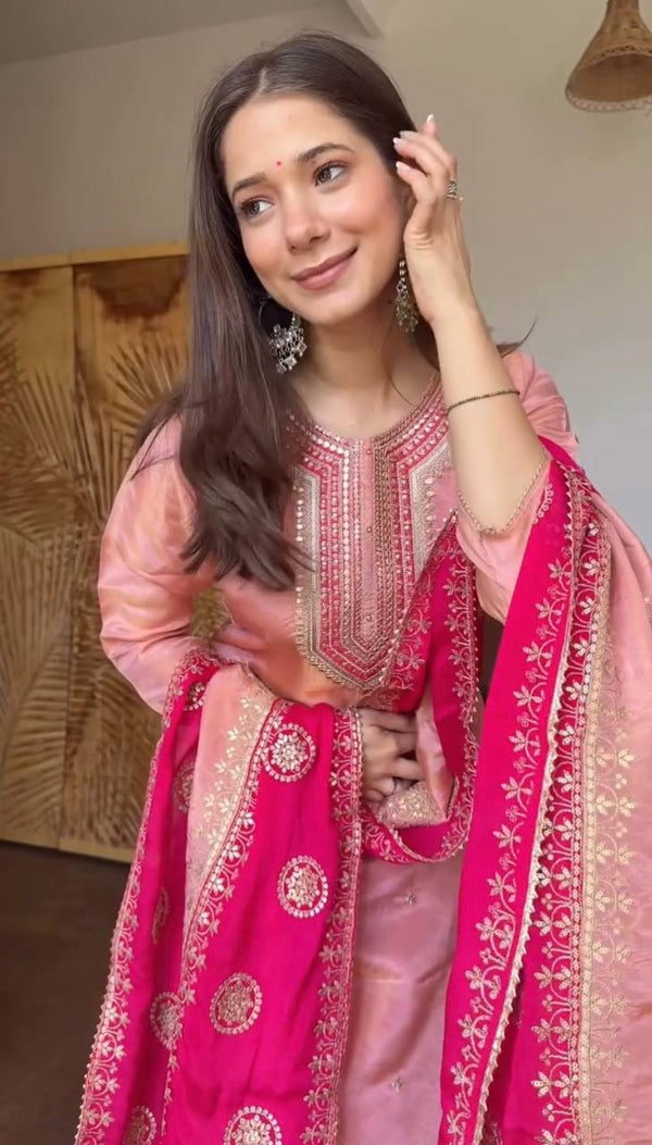 Exquisite Suit Ensemble with Stylish Dupatta