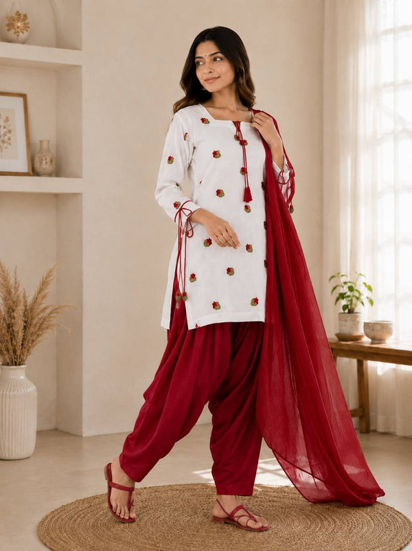 Premium Green Cotton Festive Suit Set