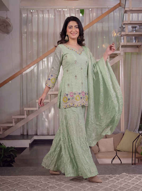 Graceful Green Ensemble for Modern Women