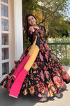 Chic Black and Pink Floral Ensemble