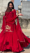 A Red and Pink Top Lehenga Fashion Statements