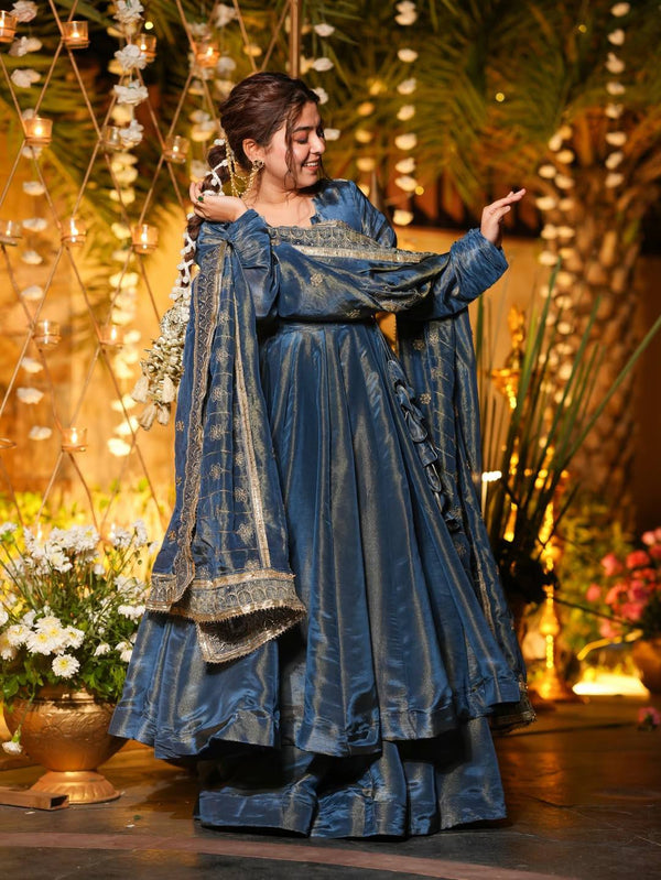 Chic Anarkali Set with Embroidered Dupatta