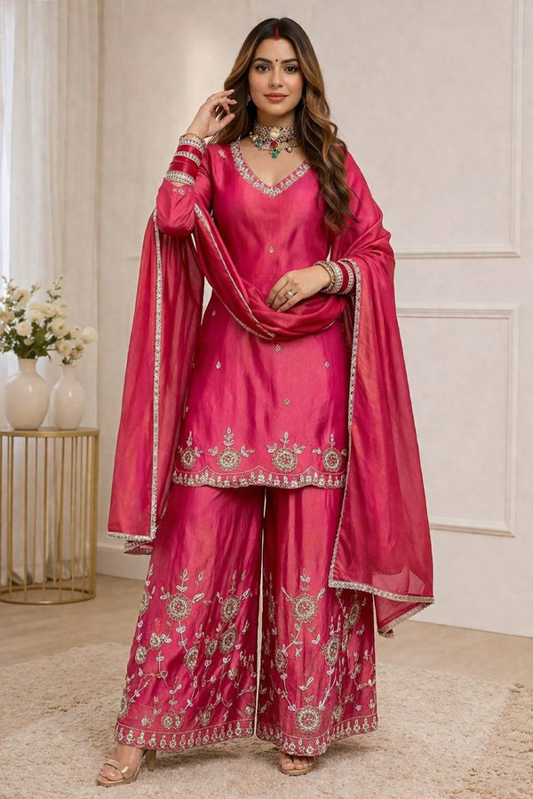 Radiant Elegance in Rich Pink