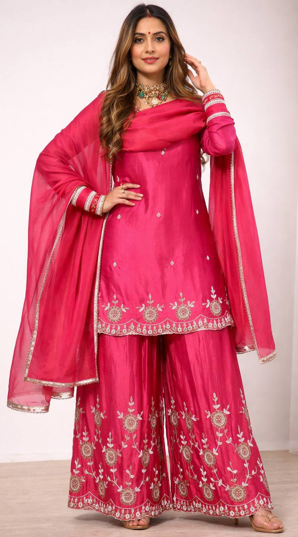 Radiant Elegance in Rich Pink