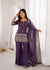 Elegant Woman in Stunning Purple Dress