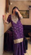 Regal Elegance in Purple Attire