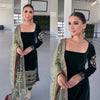 Regal Emerald Velvet Festive Ensemble