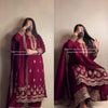 Luxurious Maroon Suit Set with Dupatta