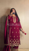 Luxurious Maroon Suit Set with Dupatta