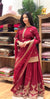 Luxury Red Designer Sharara Palazzo Suit Set