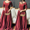 Poised in Maroon: A Fashion Statement