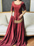 Poised in Maroon: A Fashion Statement