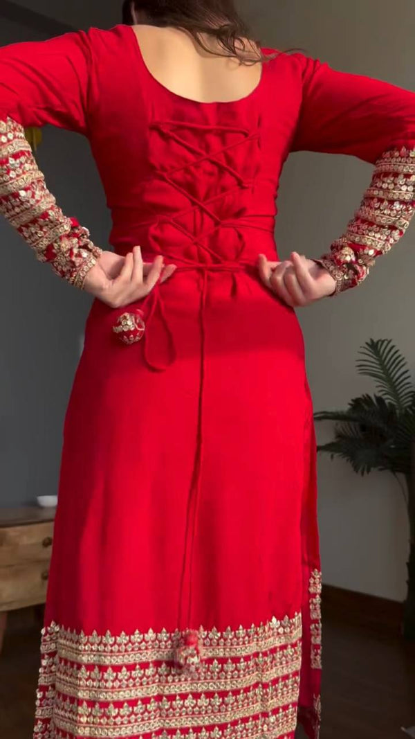 Essential Red Salwar Suit for Elegance