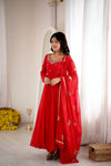 Designer Floor Length Anarkali Festive Wear Set