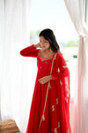 Designer Floor Length Anarkali Festive Wear Set