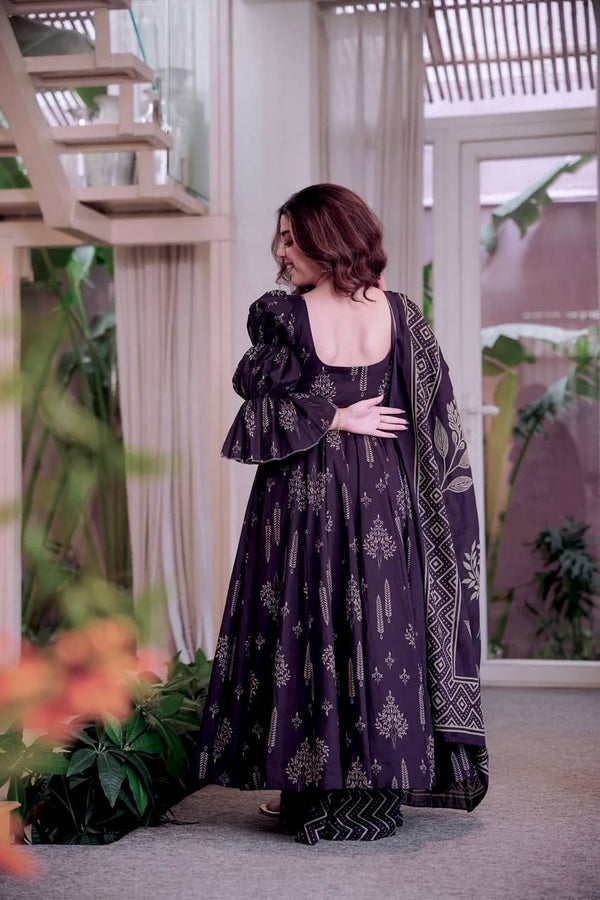 Graceful Presence in a Purple Dress