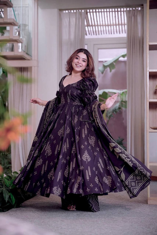 Graceful Presence in a Purple Dress