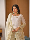 Radiant Charm: White and Gold Ensemble