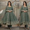 Elegant Green Embroidered Anarkali Ensemble