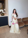 Graceful Woman in White and Pink