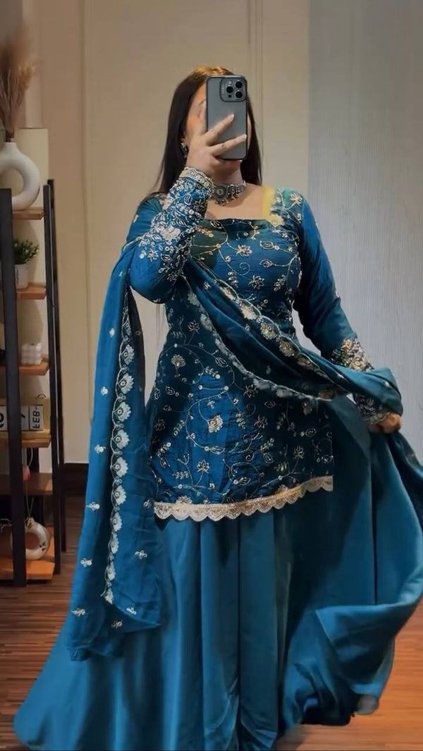 Capturing Moments in Elegant Blue Attire